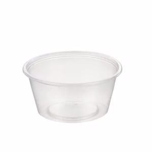 Hinged Sauce Cup, transp 1 OZ, 60ml