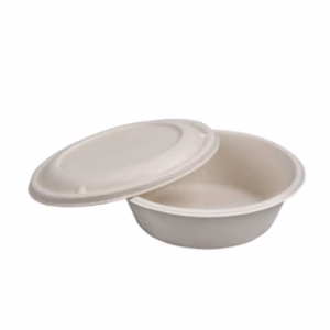 Bowl Deckel zu Bagasse Schale, recycelbar 950cc