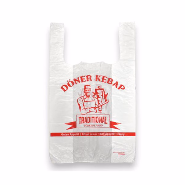 Hemd. Tragetaschen m. Druck "Döner-Kebab”